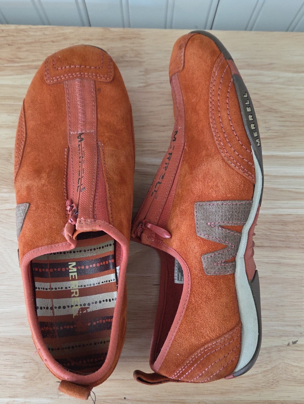 Merrell Barrado Leather Autumn Burst Womens Orange Sneakers 7.5